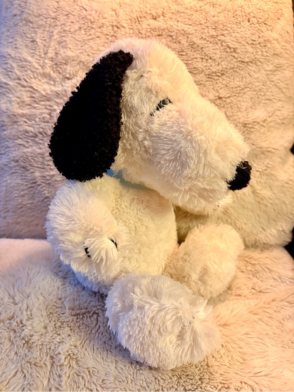 Snoopy Soft Plush Dog Stuffed Animal Toy by Lambs & Ivy Peanuts tag Blue Collar
